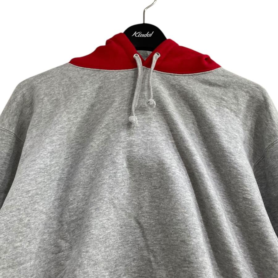 Supreme シュプリーム フードロゴパーカー ライトグレー×レッド Supreme シュプリーム フードロゴパーカー ライトグレー×レッド