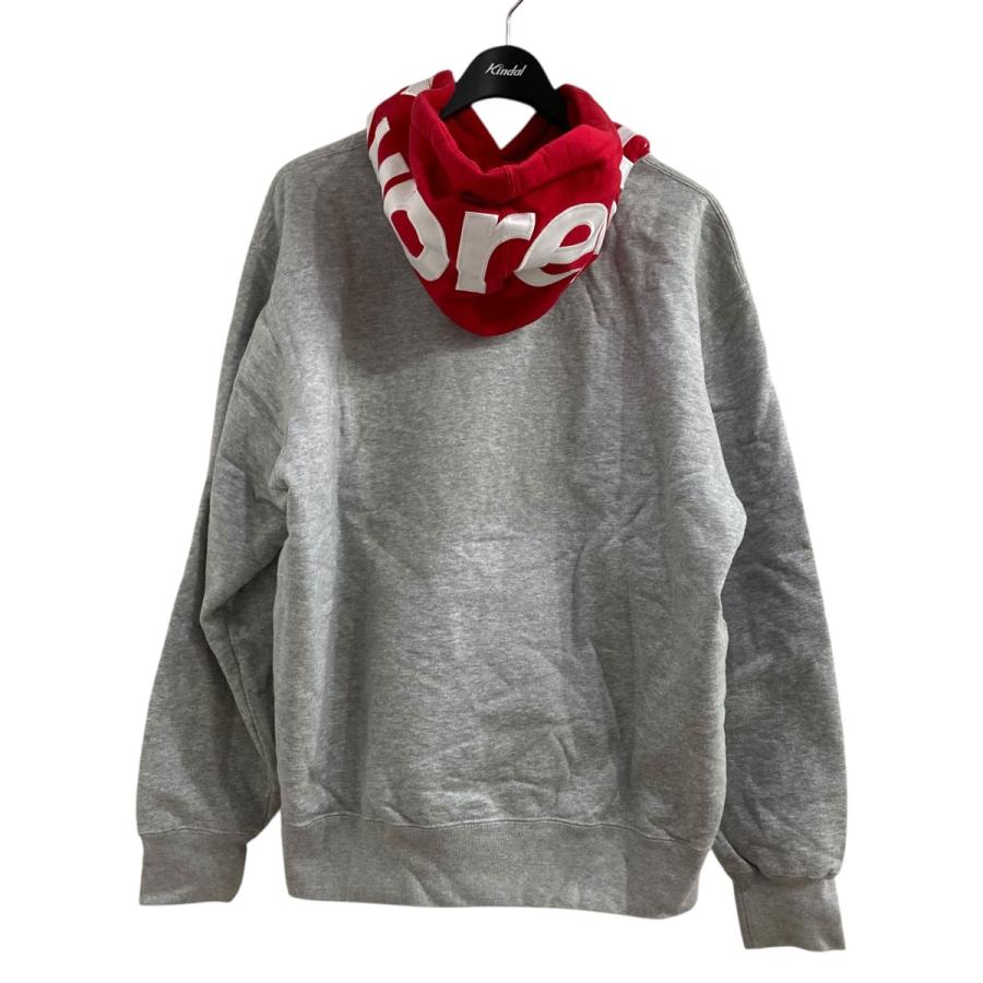 Supreme シュプリーム フードロゴパーカー ライトグレー×レッド Supreme シュプリーム フードロゴパーカー ライトグレー×レッド