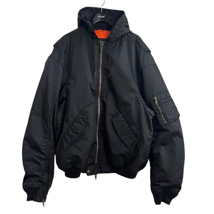 【極上美品】BALENCIAGAバレンシアガ　ドラックジャケットブルゾンブラック BALENCIAGA OUTLINE ロゴ ナイロン トラックジャケット ブラック