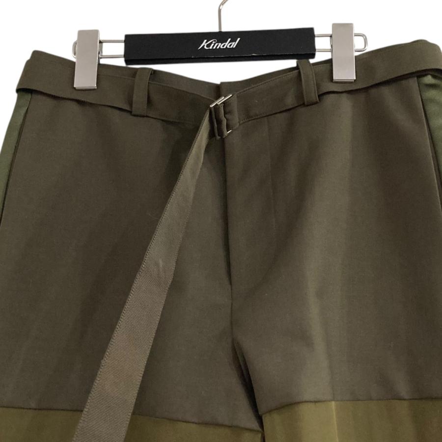 sacai サカイ 24SS Suiting Pants ベルテッドパンツ sacai サカイ 24SS Double Faced Pants 切替ベルテッドパンツ 24