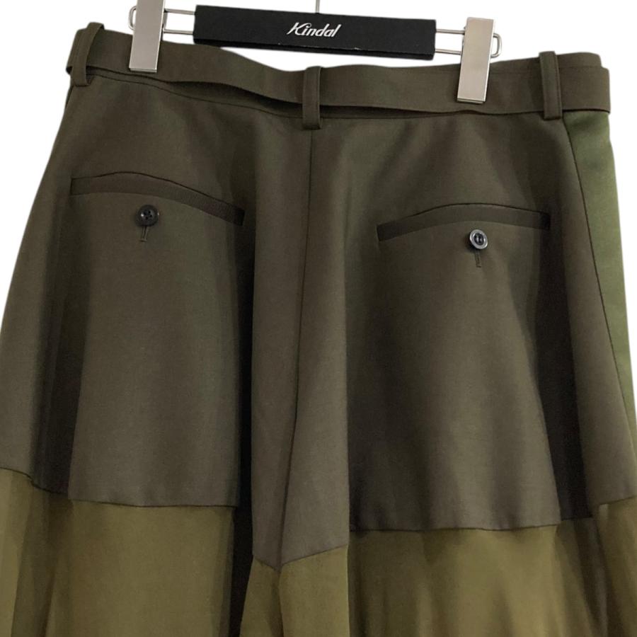 sacai サカイ 24SS Double Faced Pants 切替ベルテッドパンツ 24