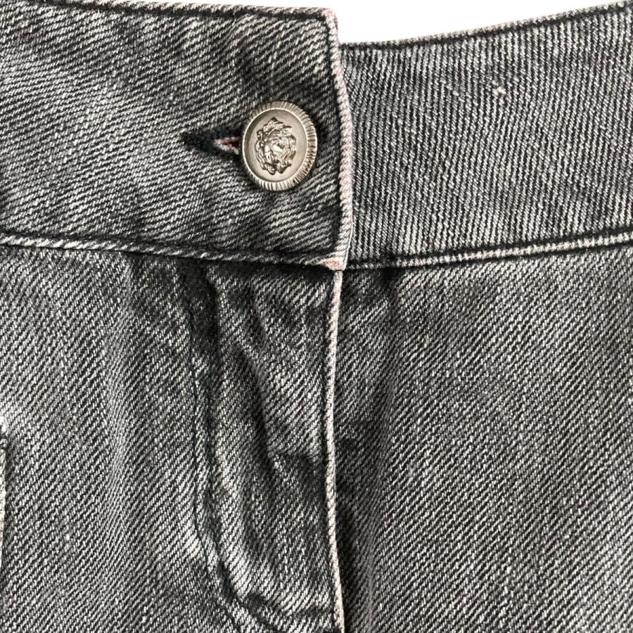 シャネル　CHANEL デニムスカート　38 CHANEL シャネル デニムスカート P40942V29574 グレー×ピンク