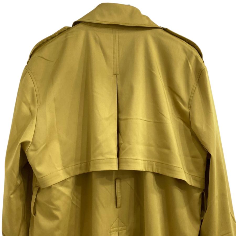 極美品 133,100円 SATORU SASAKI ツイード調トレンチコート 値下げ】SATORU SASAKI トレンチコート SS21-C01-101 イエロー サイズ