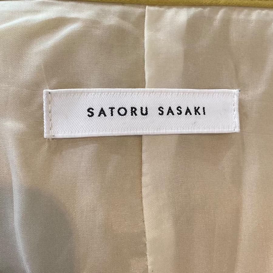 極美品 133,100円 SATORU SASAKI ツイード調トレンチコート 値下げ】SATORU SASAKI トレンチコート SS21-C01-101 イエロー サイズ