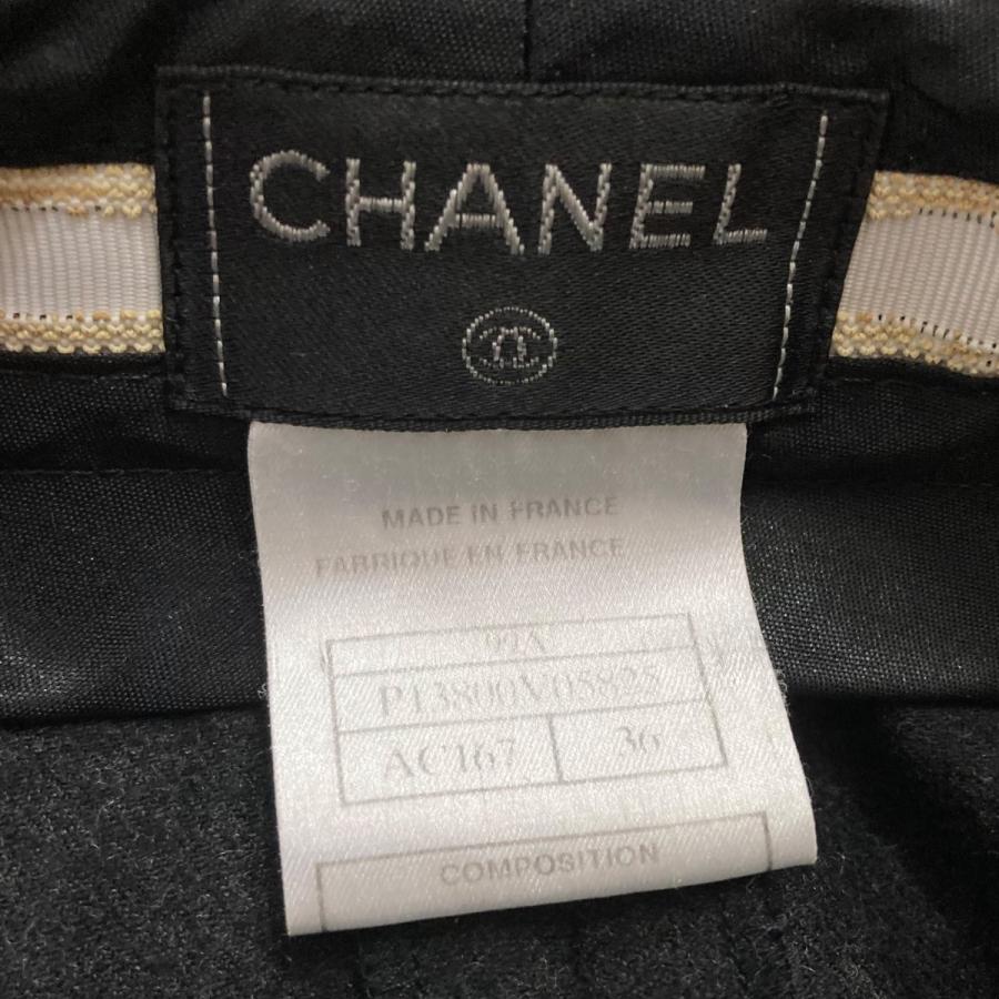 CHANEL 36 パンツロゴストライプ秋冬春素材
