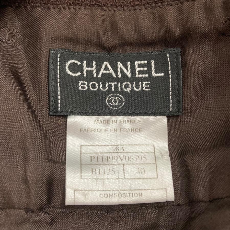 CHANEL 【値下げ】CHANEL ツイードスカート ブラウン サイズ：40 (EC