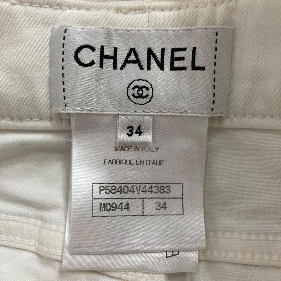 CHANEL 【値下げ】CHANEL パンツ ホワイト サイズ：34 (EC