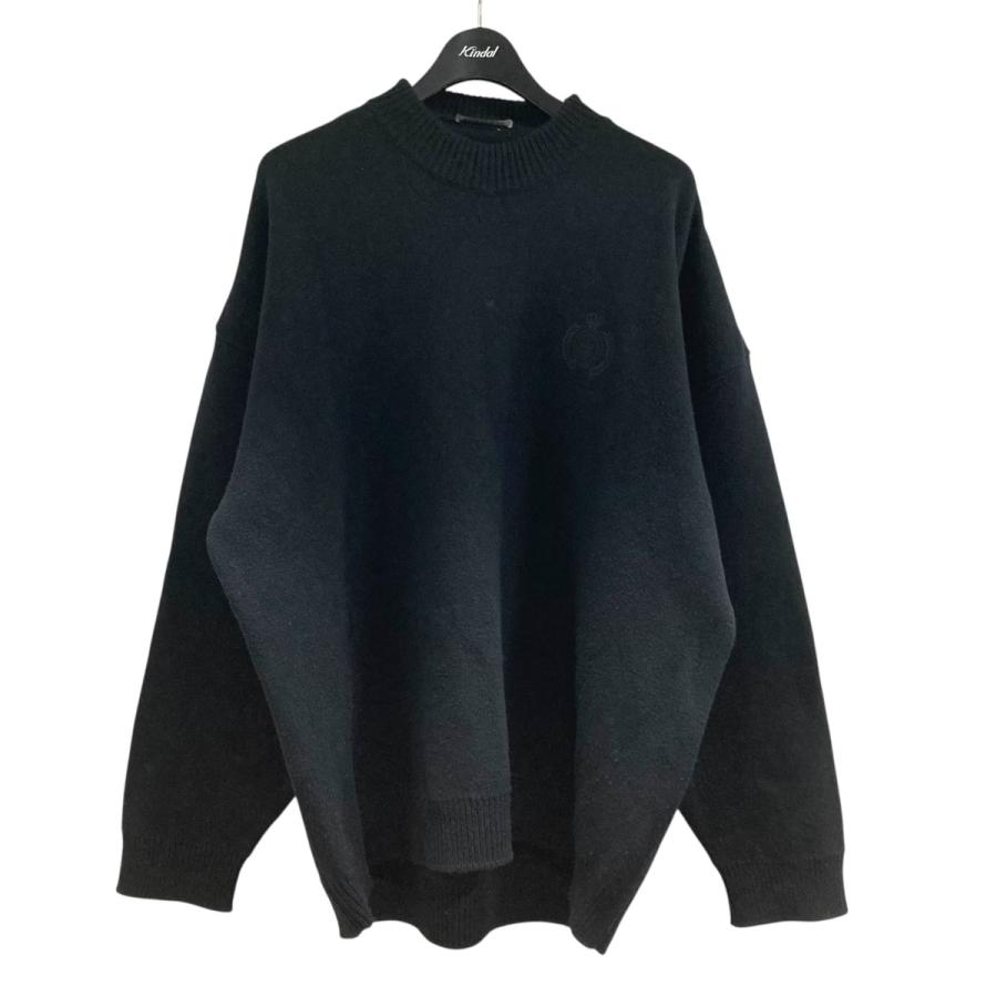 BALENCIAGA 【値下げ】BALENCIAGA ロゴ刺繍オーバーサイズニット