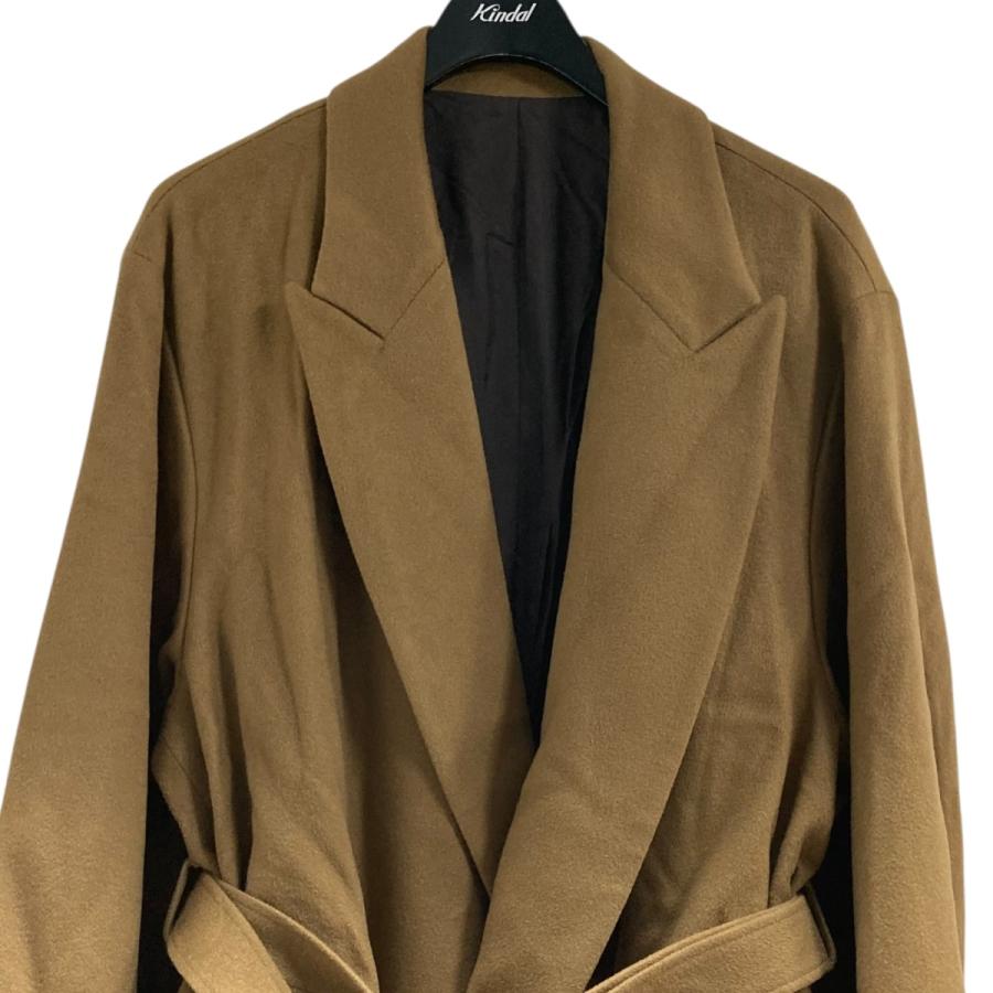 新品未使用　ウール　カシミヤ　 BELTED COAT Finjack（フィンジャック）ウールカシミヤ シングルバルカラーコート