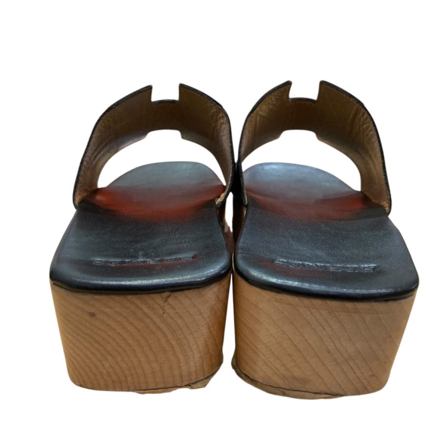 HERMES 【値下げ】HERMES ケブラールレザーサンダル ブラウン