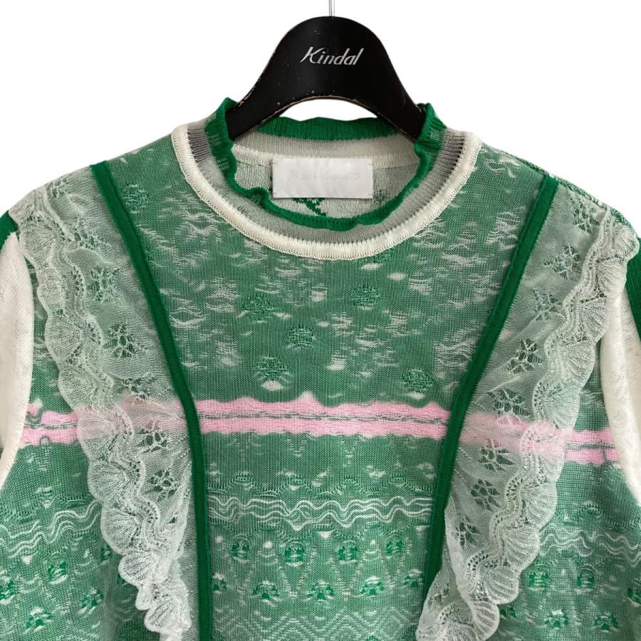 mame kurogouchi トップス Lace Knitted Top-レースニットトップ-Mame