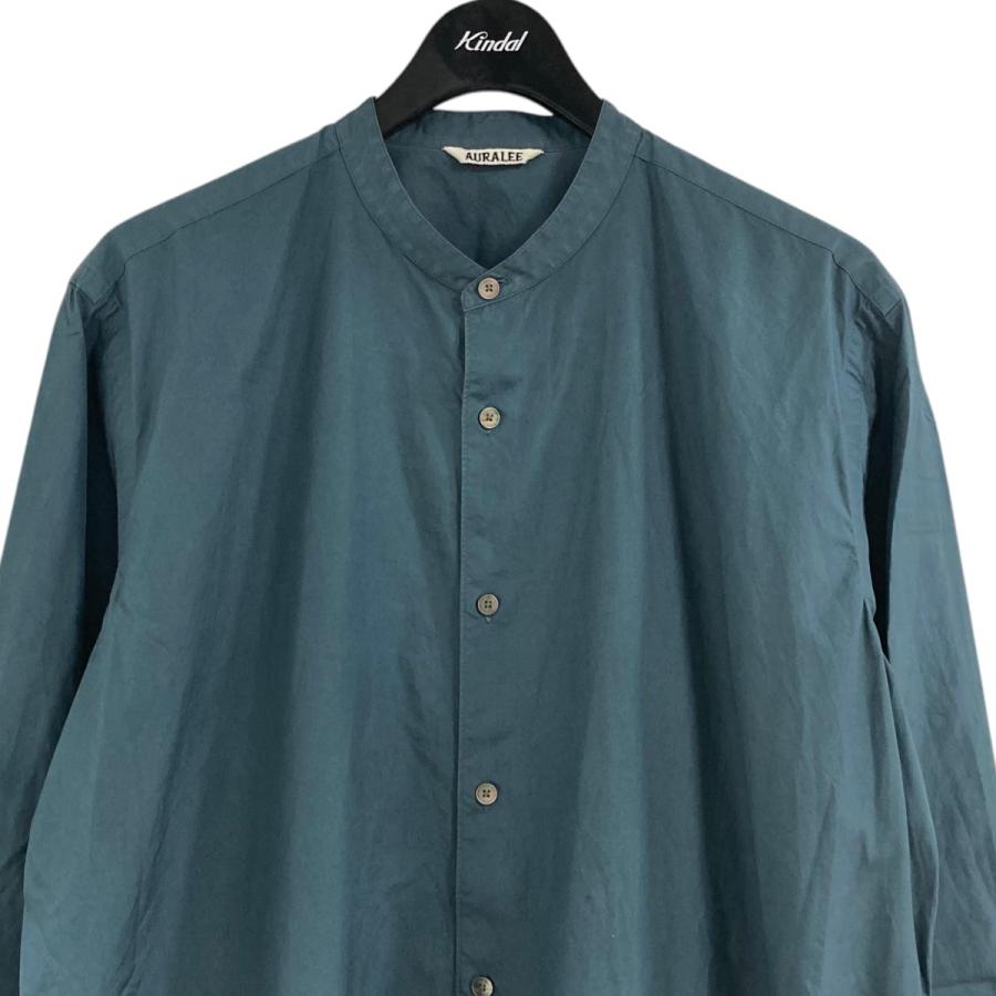 新品同様！オーラリー バンドカラーシャツ メンズS AURALEE 【値下げ】AURALEE 24AW バンドカラーシャツ A24AS02HO