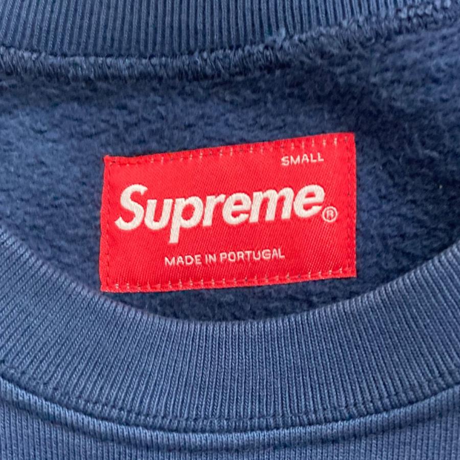 Supreme ネイビー トレーナー Supreme 【値下げ】Supreme クルーネックスウェットトレーナー