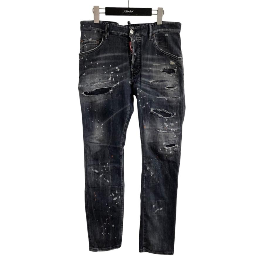 DSQUARED2 ダメージデニム 46 DSQUARED2 【値下げ】DSQUARED2 ダメージ加工デニムパンツ ブラック