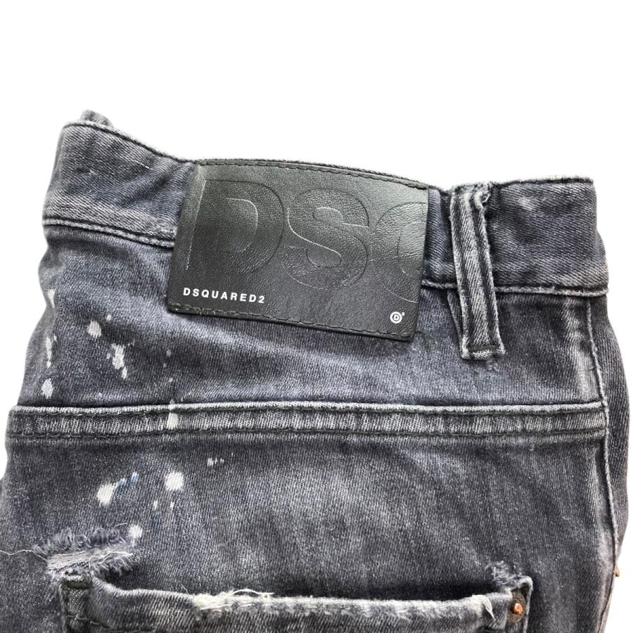 ディースクエアード2 ダメージデニム ブラック ４６サイズ DSQUARED2 【値下げ】DSQUARED2 ダメージ加工デニムパンツ
