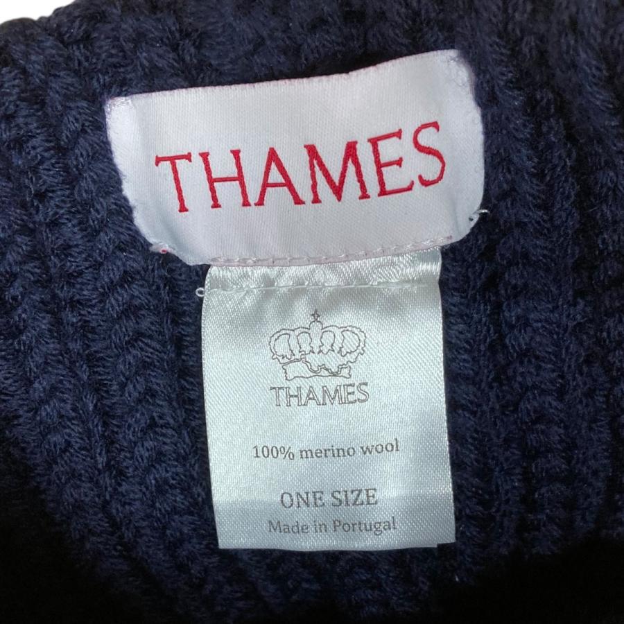 【値下げ】Thames WHIPSTITCH BEANIE INK ニット帽 ネイビー サイズ：F (EC) | テムズ | 04