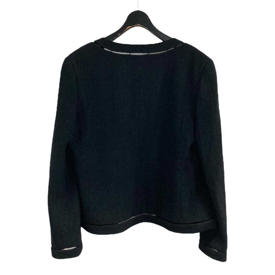 CHANEL ノーカラージャケット ブラック サイズ：42 (新宿店)