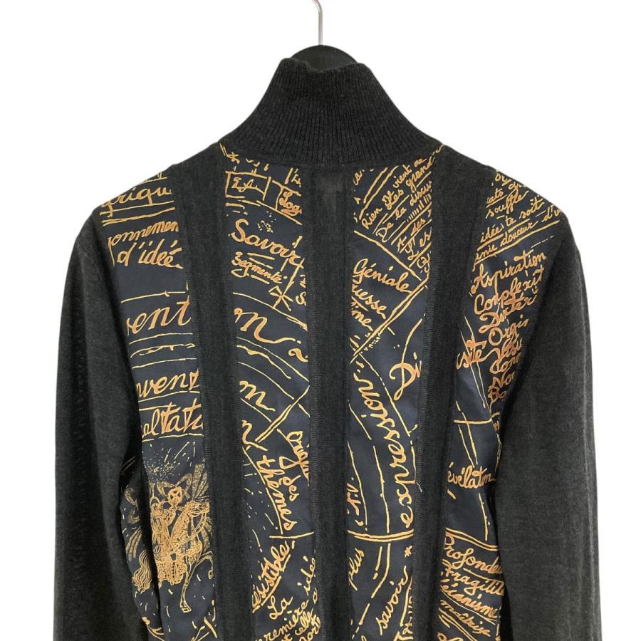 HERMES エルメス シルク切返し ニット HERMES（エルメス） 【値下げ】HERMES シルク切替カシミヤジップアップ