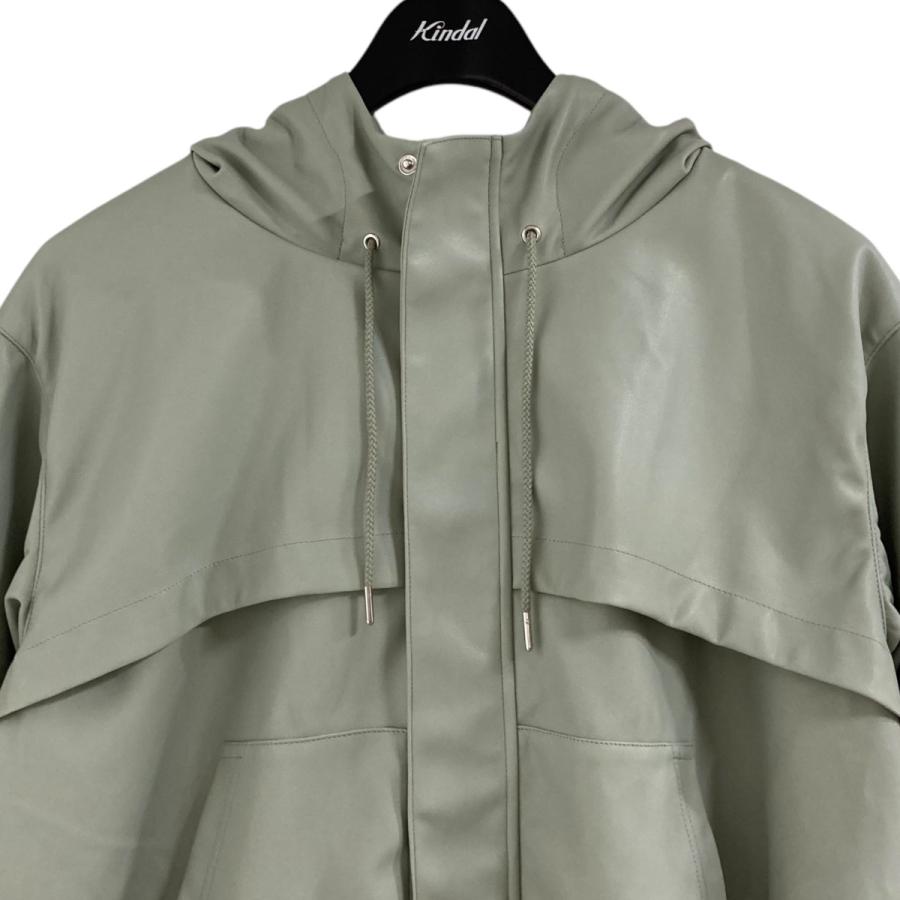 値下げ】STRATA フェイクレザースタンドフーディブルゾン SHB0001