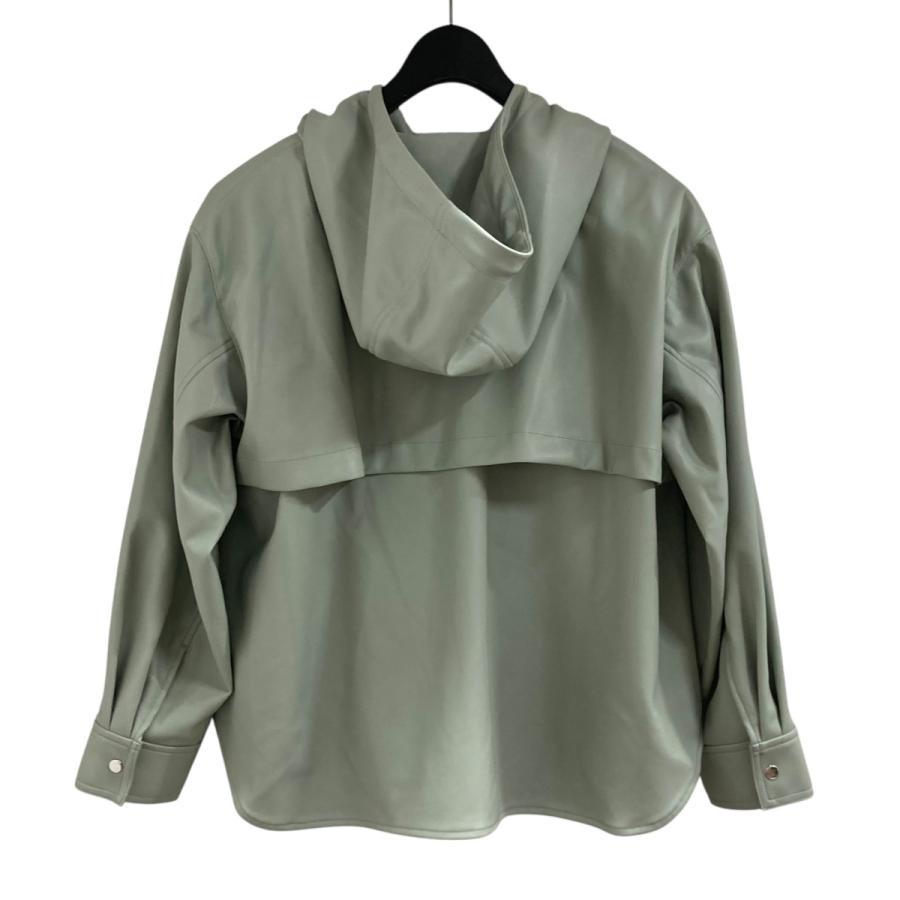 値下げ】STRATA フェイクレザースタンドフーディブルゾン SHB0001