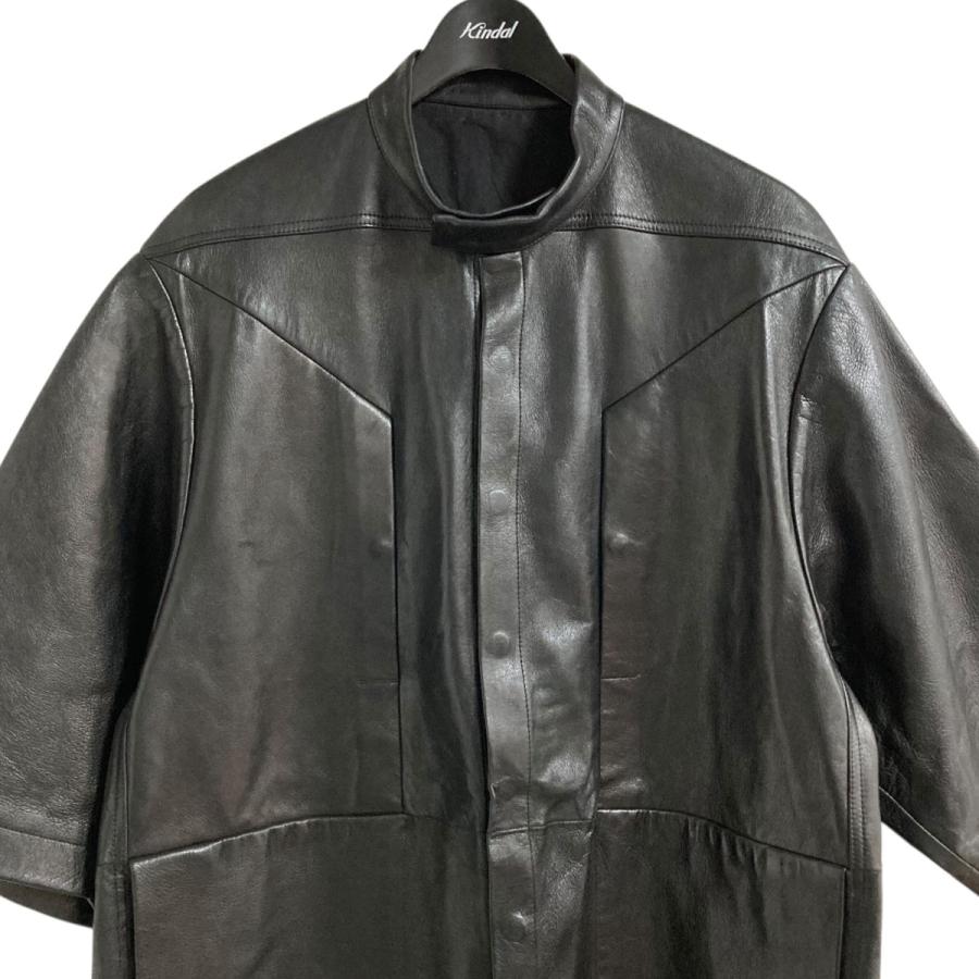 Rick Owens 【値下げ】RICK OWENS レザーシャツジャケット ブラック
