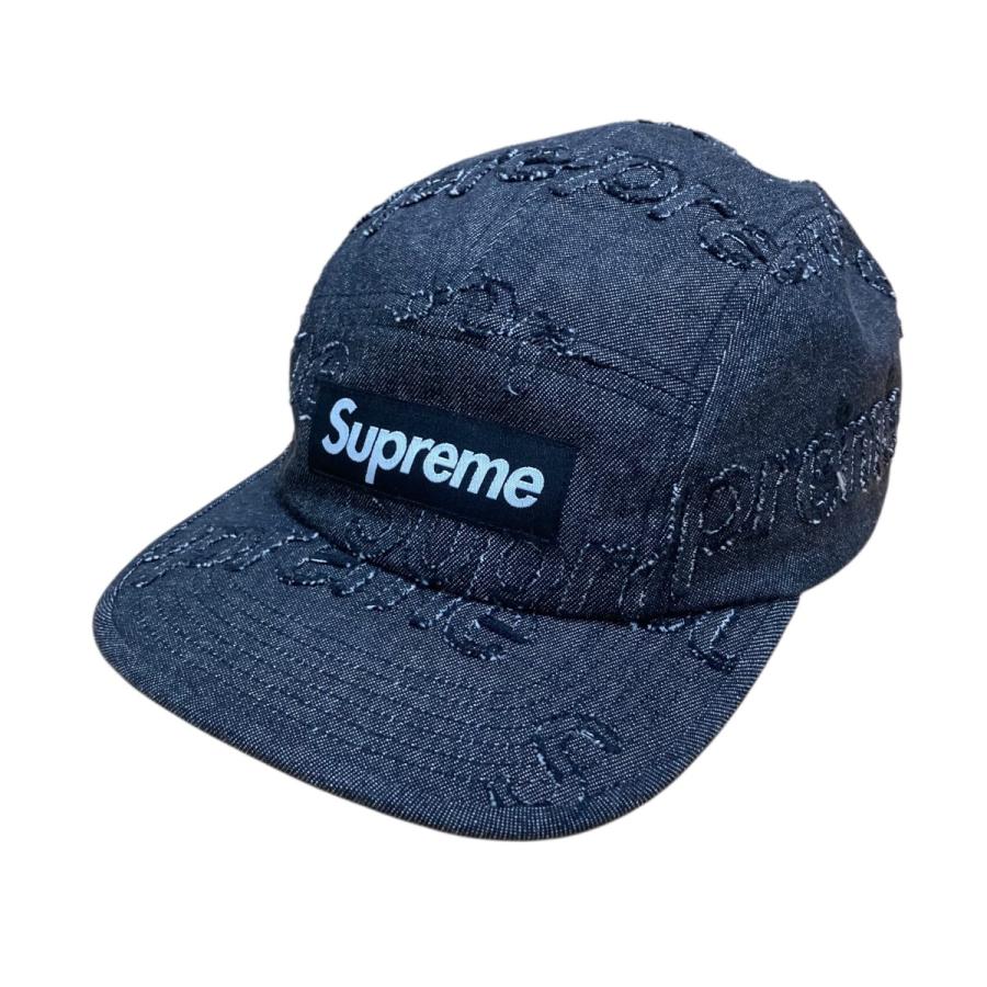 【極美品】Supreme　Lasered　Denim　Camp　Cap　ブラック Supreme Lasered Denim Camp Cap (FW24) - $58