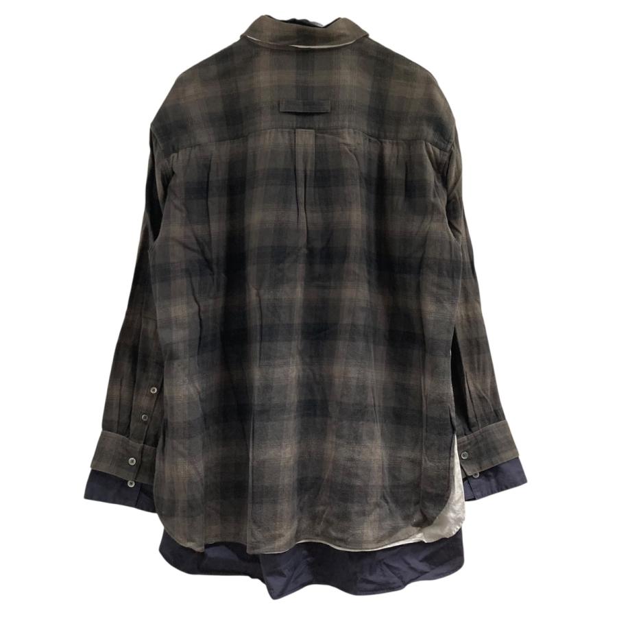 stein チェック柄 レイヤードシャツ M ST.463 値下げ】stein レイヤードシャツ ST．463 OVERSIZED LAYERED FLANNEL