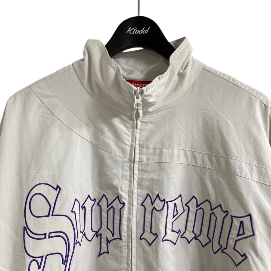 Supreme 【値下げ】Supreme ナイロンジャケット ホワイト×パープル 