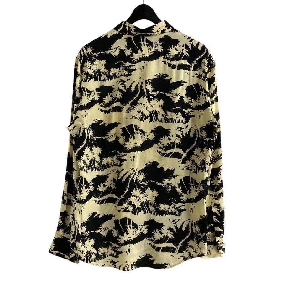 8/10までCELINE 24SSパームツリー柄 アロハシャツ 42 新品未使用 CELINE 【値下げ】CELINE パームツリーシャツ イエロー×ブラック