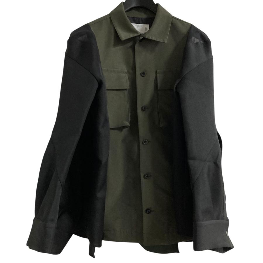 sacai（サカイ） 【値下げ】sacai 切替シャツジャケット カーキ