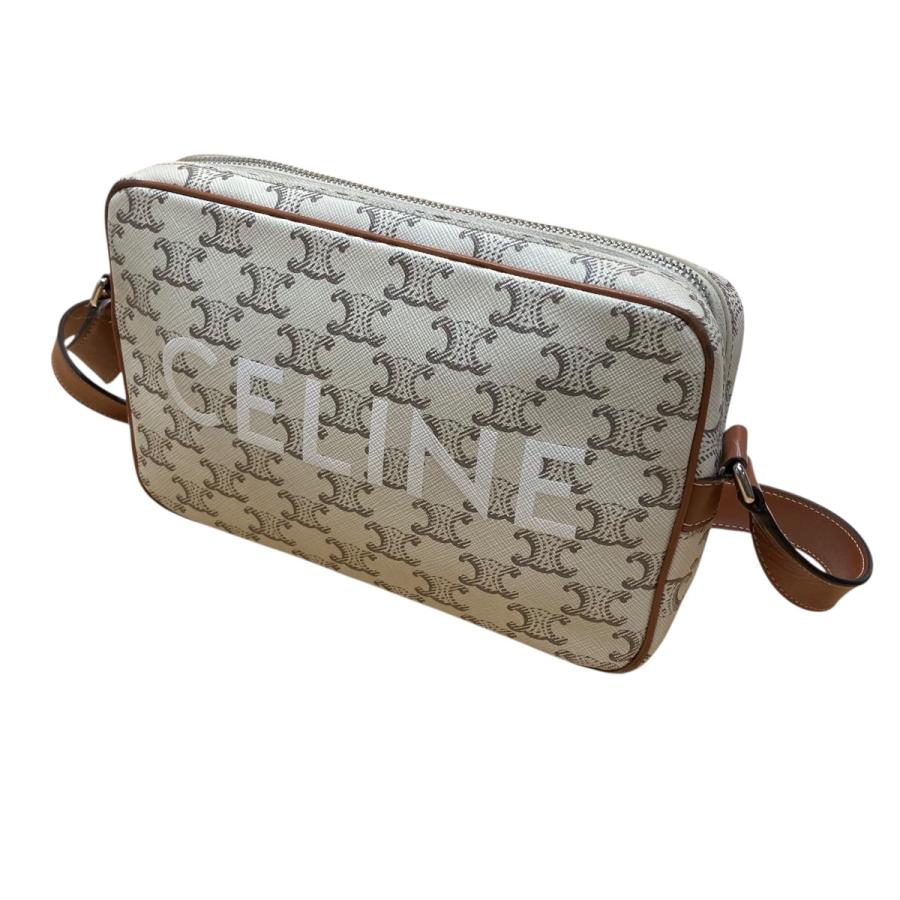 CELINE トリオンフ メッセンジャーバッグ 即購入⭕️ CELINE（セリーヌ） トリオンフメッセンジャーバッグ ホワイト
