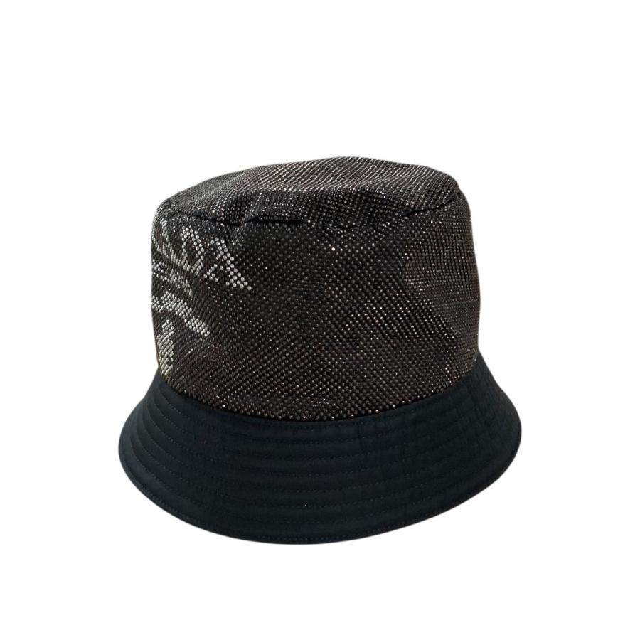 STONE  ブラック バケットハット　XL PRADA（プラダ） 【値下げ】PRADA ストーンロゴバケットハット