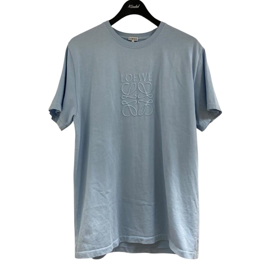 LOEWE ロエベ アナグラムエンブロイダリーTシャツ スカイブルー サイズ
