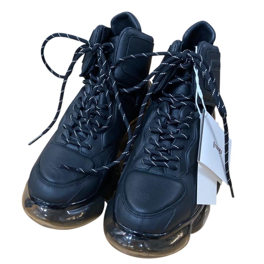 grounds スニーカー　ハイカット　24cm 黒　ブラック grounds グラウンズ GROUNDS ハイカットスニーカー ブラック