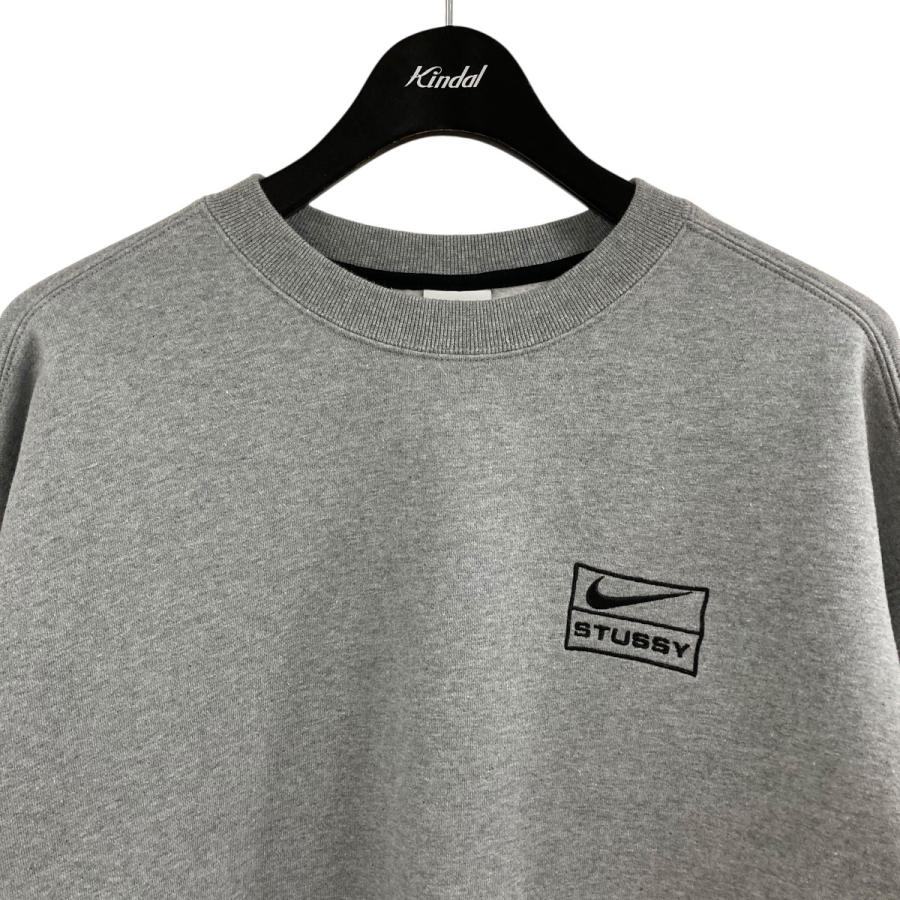 Stussy Nike グレー クルーネック トレーナー STUSSY ステューシー×ナイキ stussy×NIKE クルーネック