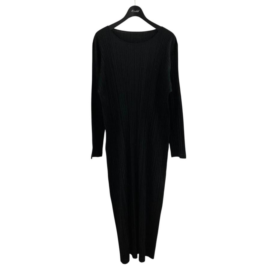 PLEATS PLEASE ブラック ワンピース サイズ4 ISSEY MIYAKE イッセイミヤケ プリーツワンピース ブラック