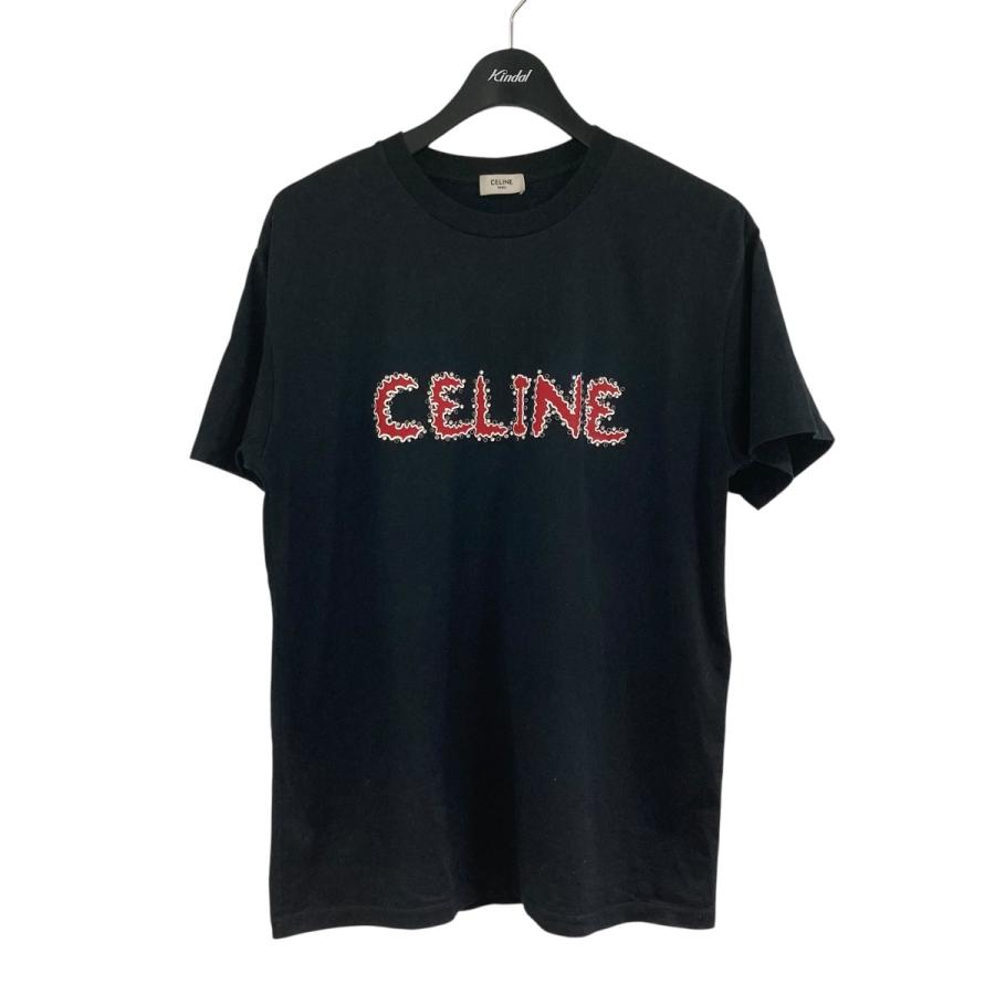 CELINE Tシャツ 黒 あす着] セリーヌ CELINE クルーネックTシャツ メンズ T-SHIRT