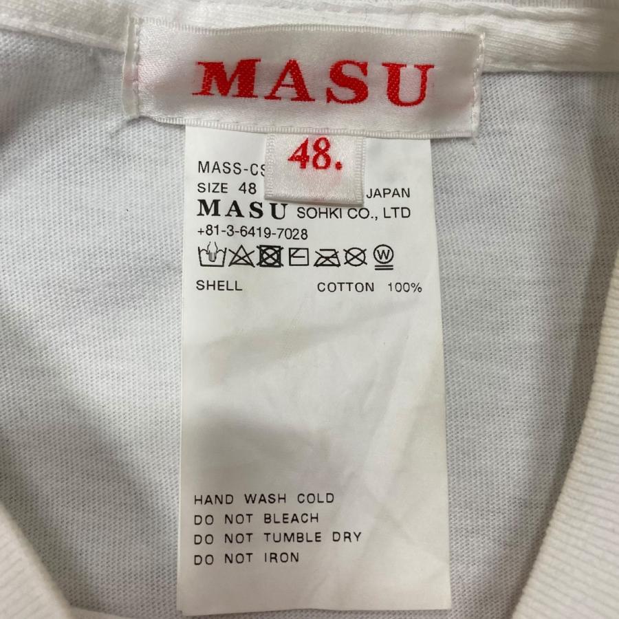 MASU Tシャツ サイズ48 値下げ】MASU プリントTシャツ ホワイト×ピンク サイズ：48