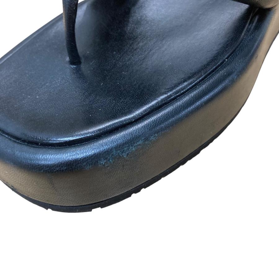 プラダ PRADA レザー トング サンダル ブラック サイズ：36 1/2