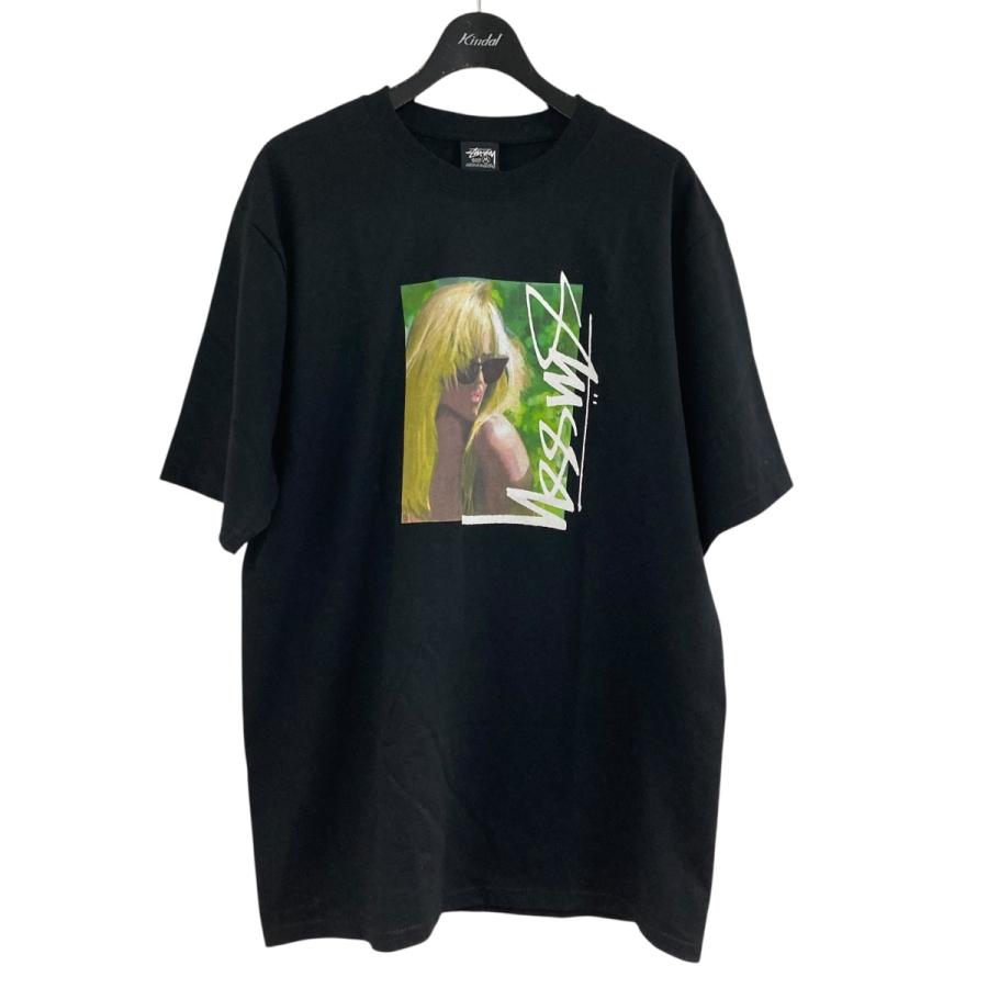 STUSSY ロゴプリント 黒 Tシャツ Stussy ステューシー プリントロゴTシャツ ブラック L 80star