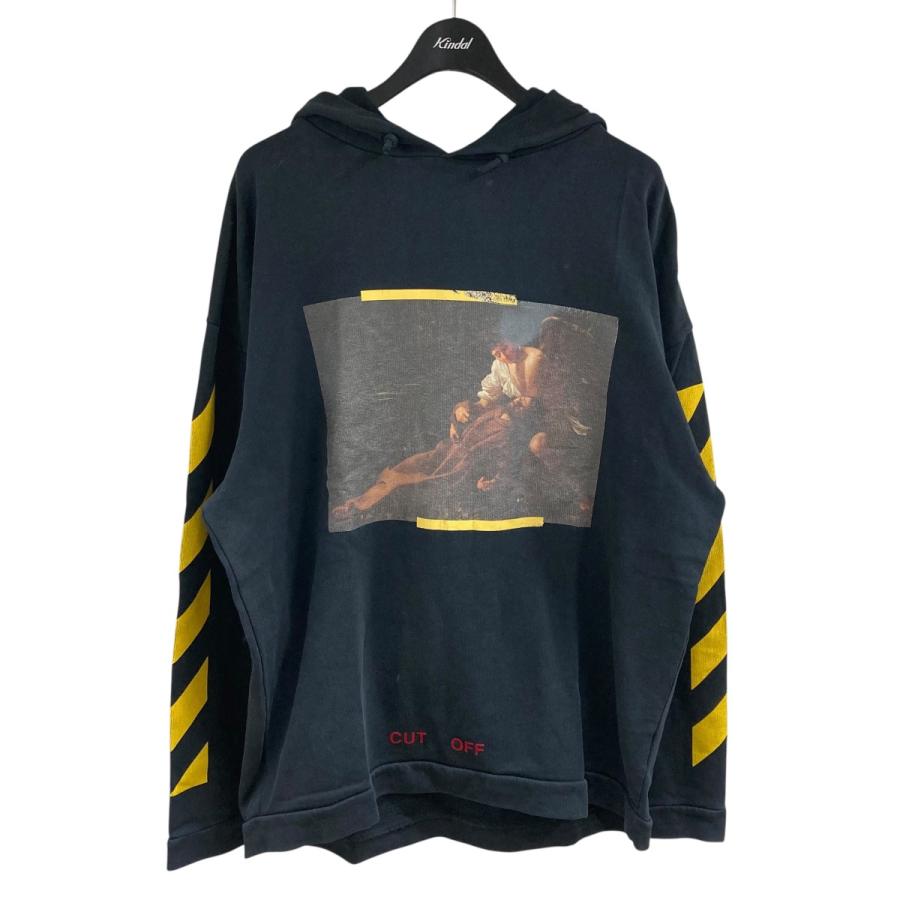 Off White ブラックフード付きパーカー off white（オフホワイト）の「OFF WHITE （オフホワイト）2018