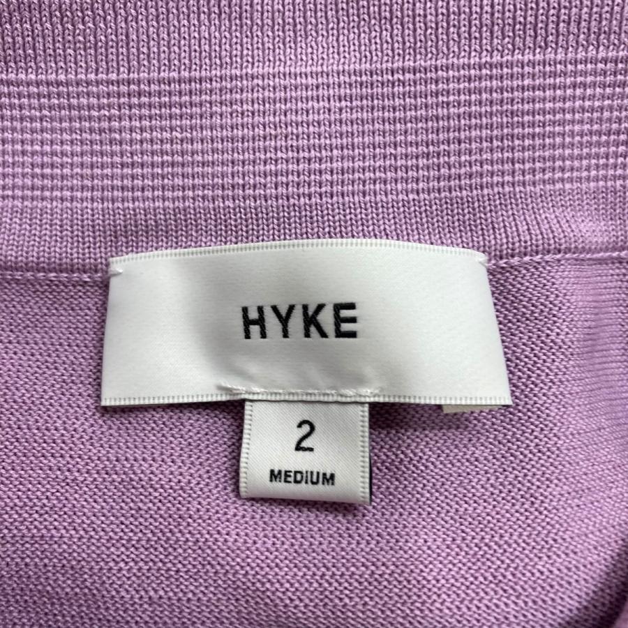 HYKE（ハイク） ニットポロシャツ ラベンダー サイズ：2