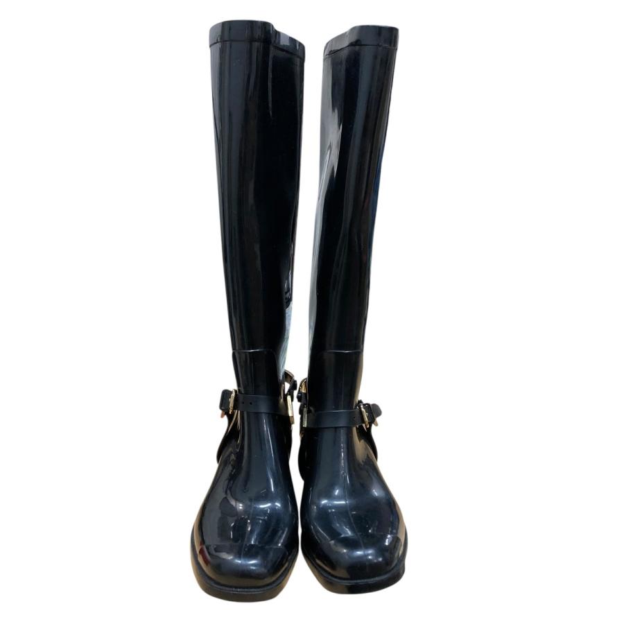 JIMMY CHOO レインブーツ 38 ブラック JIMMY CHOO（ジミーチュウ） 【値下げ】JIMMY CHOO PVC レインブーツ