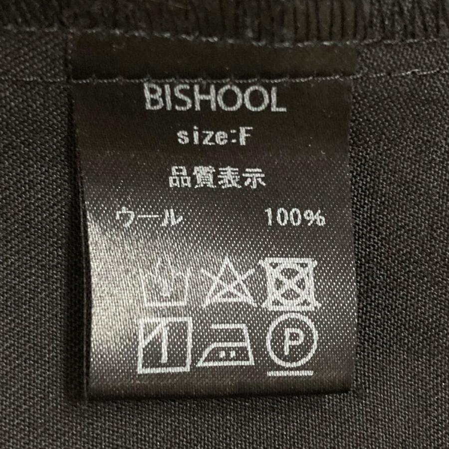 ビシュール BISHOOL ウールカットソー ブラック×ブラウン サイズ：Free
