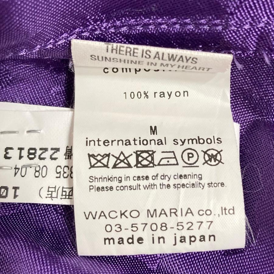 WACKO MARIA（ワコマリア） チャイナシャツ パープル×ブラック サイズ