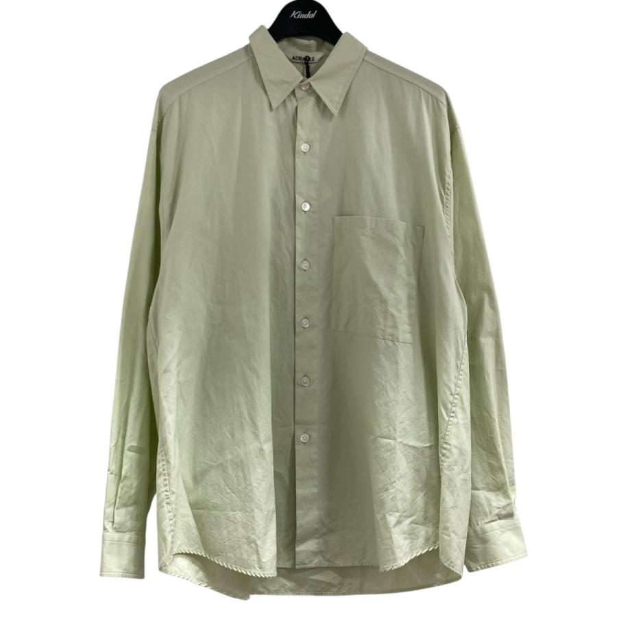 オーラリー　AURALEE シャツ AURALEE/オーラリー】SUVIN HIGH COUNT CLOTH STRIPE SHIRT