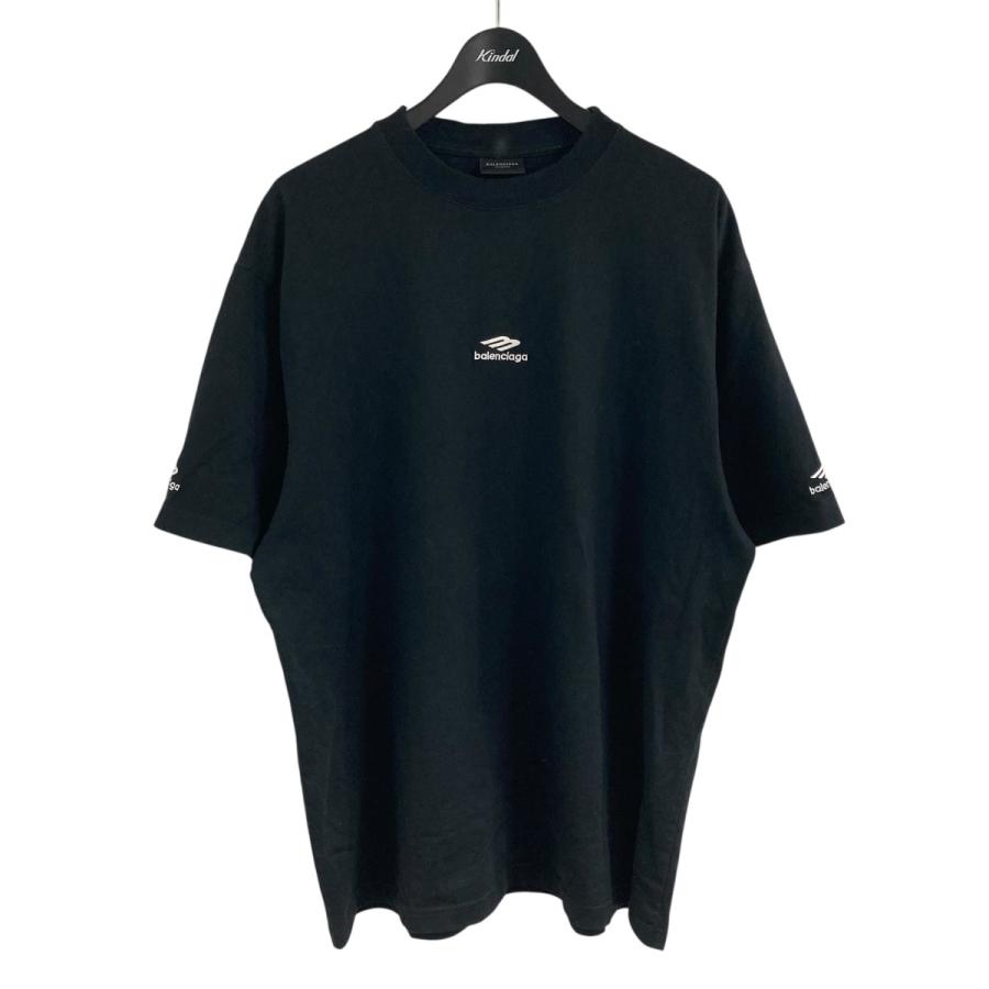 BALENCIAGA バレンシアガ ロゴTシャツ ブラック サイズ：L 