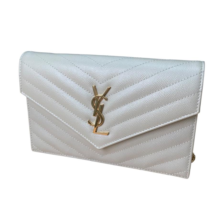 SAINT LAURENT 長財布　ホワイト 楽天市場】サンローラン 財布 カサンドラ 長財布 アイボリー系