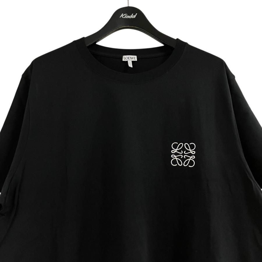 LOEWE アナグラム刺繍 ロゴプリントTシャツ 黒 メンズXL LOEWE（ロエベ） アナグラム刺繍Tシャツ ブラック サイズ：XL