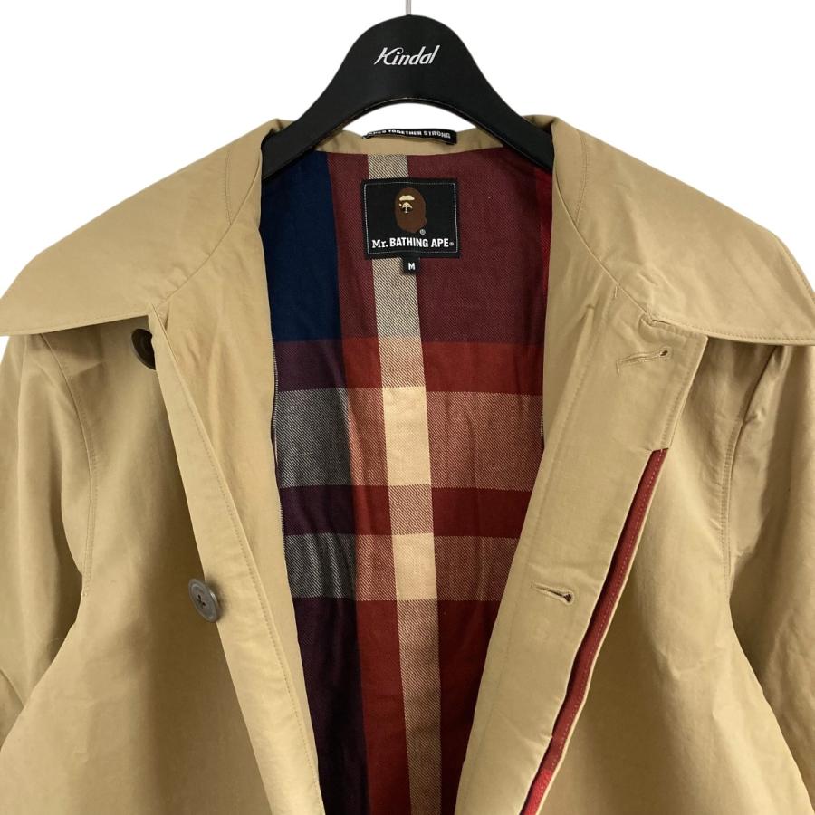 【値下げ】A BATHING APE トレンチコート ベージュ サイズ：M (EC)の画像